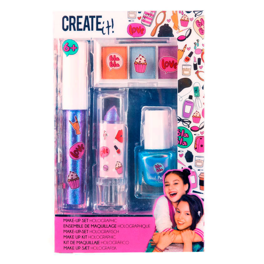 Create It! Make-up Set Holografisch, 4dlg.